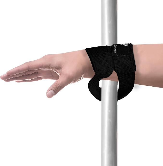 Weight Lifting Straps Figure 8, Anti Slip Strap with cuffs wrist Support for Gym Workout Deadlift Powerlifting Bodybuilding Weightlifting, Fitness Strength Training, Hand Bar Grip for Men