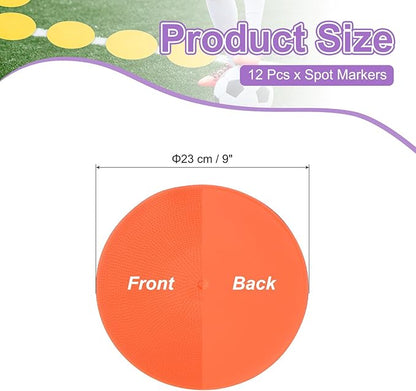 PATIKIL Spot Markers Non-Slip Floor Dots Agility Markers Flat Field Cones Poly Dots