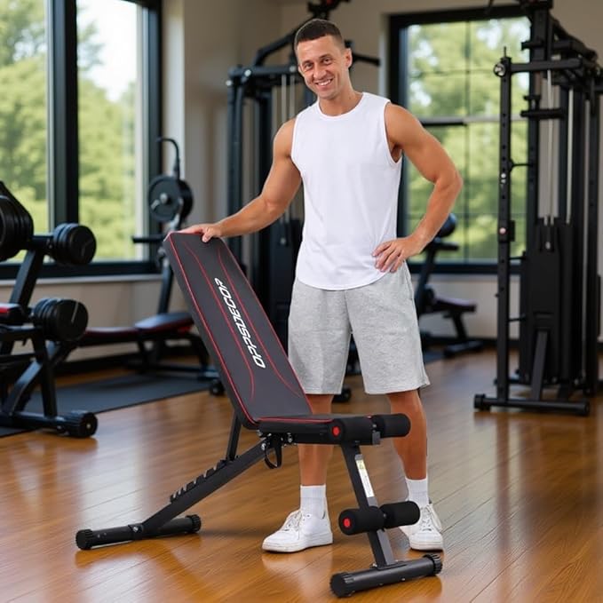 OPPSDECOR Smith Machine Power Rack for Home Gym - All-in-One Power Cage Squat Rack with LAT Pulldown, Cable Machine & Barbell Bar - Multi-Functional Strength Training Equipment