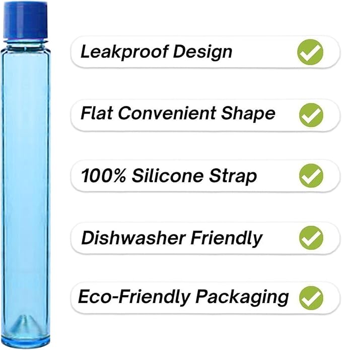 Purse Water Bottle | Portable Flat Water Bottles for Travel - Leak Proof Reusable Paper Pad Water Bottle Sports, Camping, Gym, Fitness, Outdoor