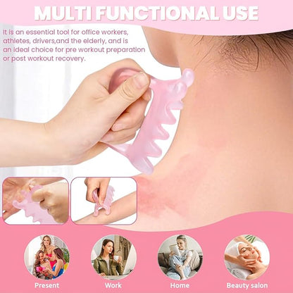 iayokocc 2 Pcs Resin Scraping Tools Kit, Gua Sha Facial Muscle Scraper Massage Tool for Cellulite Trigger Point, Lymphatic Drainage Massager for Body Release Muscle Knot Cellulite Remover