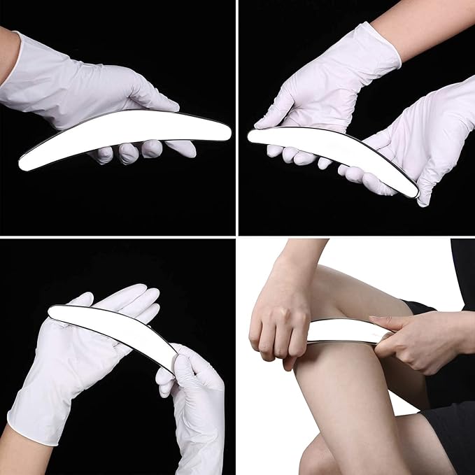 4 in 1 Muscle Scraper Tool Set,Stainless Steel Gua Sha Massage Tools, Professional Physical Therapy Instruments with Storage Case