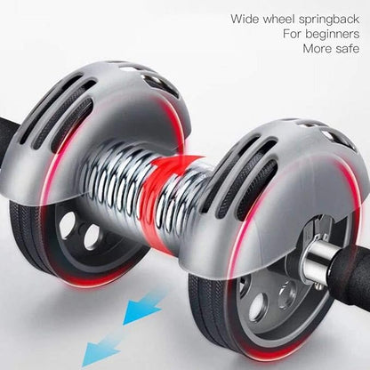AB Domestic Double Wheel Roller Workout System for Home Fitness Gray