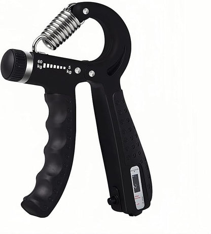 Grip Strength Trainer，Hand Grip Strengthener ，Adjustable Resistance 11-132 Lbs (5-60kg)，Hand Forearm Wrist Exerciser for Strength Training & Functional Rehabilitation 1Pack(Black)