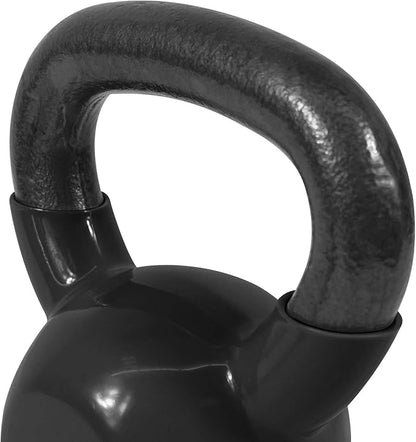 Yes4All Kettlebell, Vinyl Coated Kettlebell Cast Iron Sets with Stable Flat Bottom for Full Body Workout, Push up, Grip Strength Training & Weights Exercises