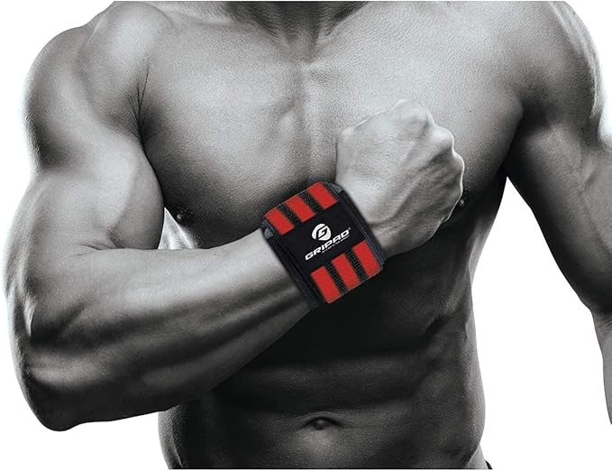 Gripad 12" x 3" Weight Lifting Support Wrist Wraps, Strong Wrist Wraps, 2 Thumb Loops – Great for Weightlifting, Powerlifting, Bodybuilding, Strength & Cross-Training.