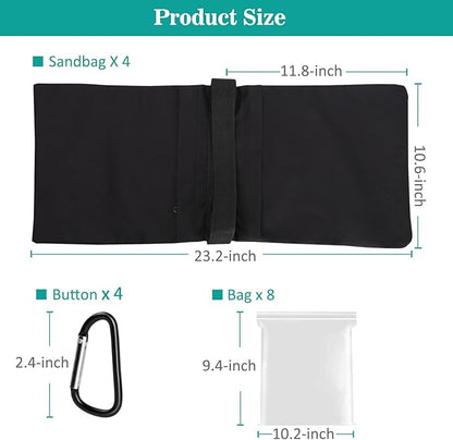 2 Packs Sandbags Weight Bags for Light Stand Photography Video Support, Heavy Duty Saddlebags for Backdrop Stand, Photo Tripod, Outdoor Canopy, Pop up Tent, Umbrella Base, Fishing Chair, Wedding Shed