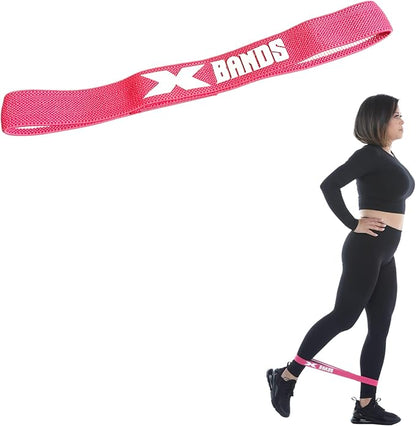 The X Bands Exercise Resistance Bands - Non-Slip Extra Thick Fabric Hip Loop Booty Bands - 20, 30, 40, 50 lb - Fitness Workout for Legs, Butt Training, Stretching, Yoga