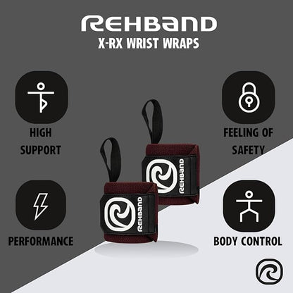 Rehband Wrist Wrap 1 Pair, Wrist Wraps Weightlifting, Training 18 inch, Wrist Wrap, Comfortable & Stabilizing Wrist Supports For Gym
