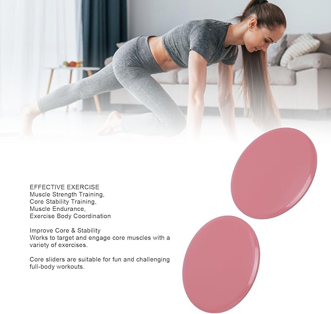 " Exercise Core Sliders, ABS and Foam Core Sliding Discs, 2-Pack Compact Gliders for Home Gym, Travel and Full Body Workout "