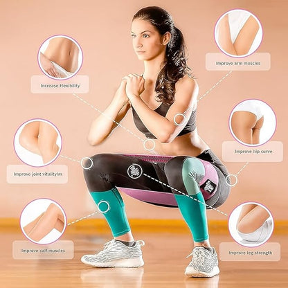 Fabric Resistance Bands – Non-Slip Workout Bands for Booty, Legs, Glutes – Set of 3 with Carry Bag – Light, Medium, Heavy – Home, Gym, Pilates, Yoga