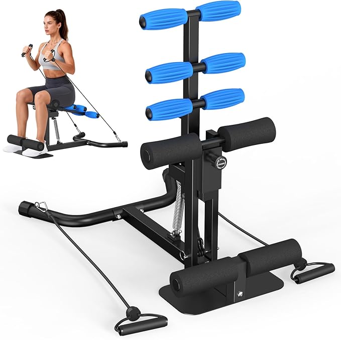RELIFE REBUILD YOUR LIFE Deep Squat Machine, Adjustable Height Glute Trainer for Women, Core & Leg Workout Equipment for Home Gym, Butt & Thigh Toner