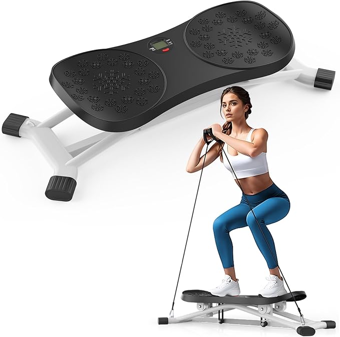 2025 New Ski Simulator Machine,Stridon Balance Board with Resistance Bands&LCD Monitor for Full Body, Noiseless Ski Exercise Machine for Skiing Beginners, Home Use