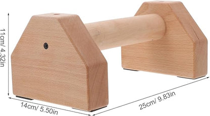 Push-Up Bars Wooden Pushup Handles Strength Training Pushup Stands 25Cm Beech Wood Pair for Indoor Outdoor Workout Fitness Equipment