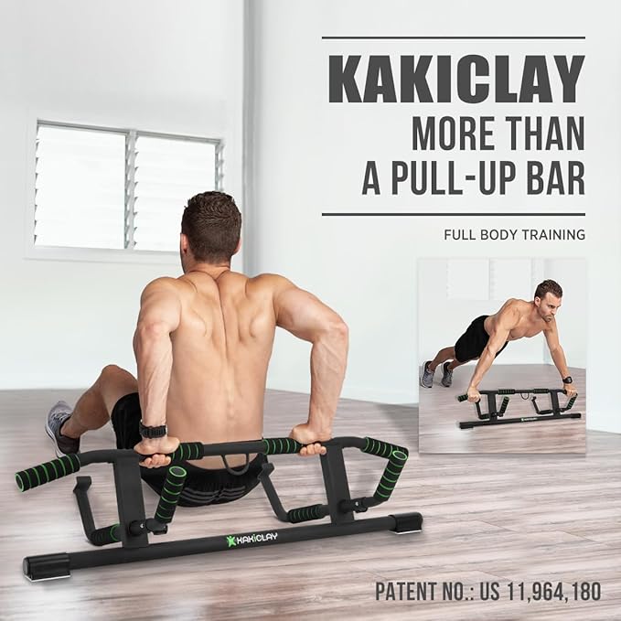 2026 Upgrade Multi-Grip Pull Up Bar with Smart Larger Hooks Technology - USA Original Patent, Designed, Shipped, Warranty