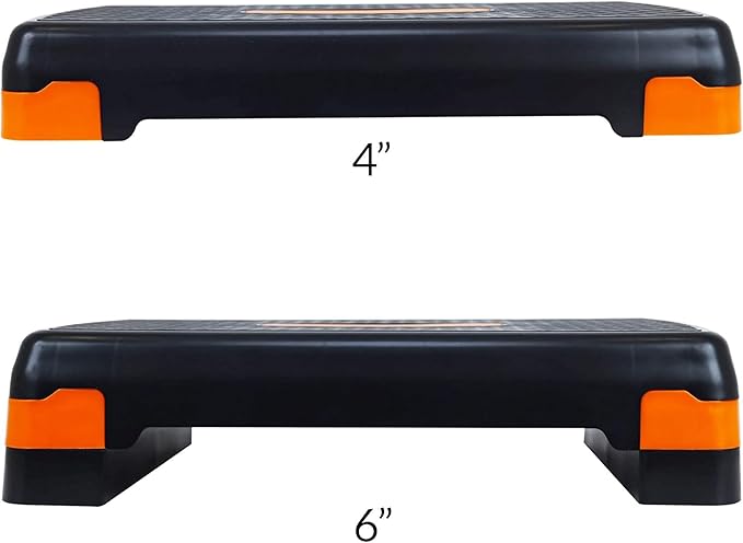Fitvids Adjustable Workout Aerobic Stepper Step Platform Trainer, 27-Inch, Multiple Colors