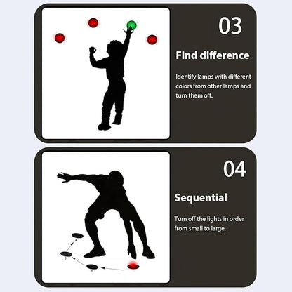 Sports Accessories, Reactions Lights Training, 4Pcs/Set Reactions Training Lights, 4 Modes Speed with USB Charging for Fitness, Basketball, Football