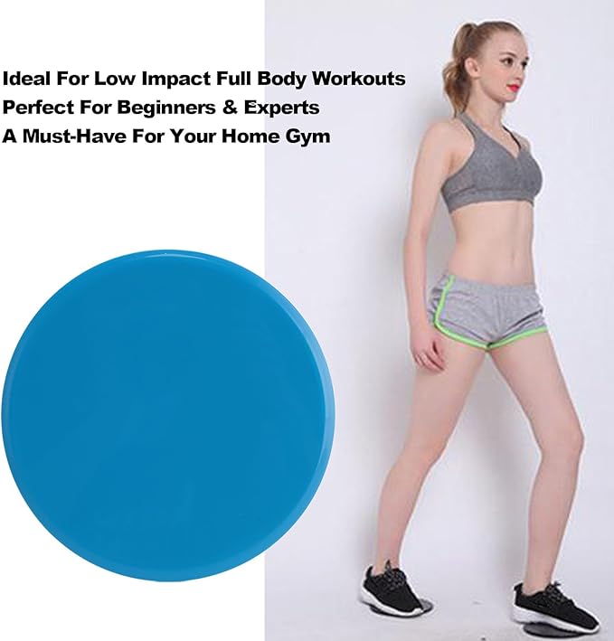 Core Sliders for Full Body Workout, Dual Sided Discs, Compact 7 Inch Round Black - Portable Design, Multi Surface Use, Ideal for Home and Gym Exercise