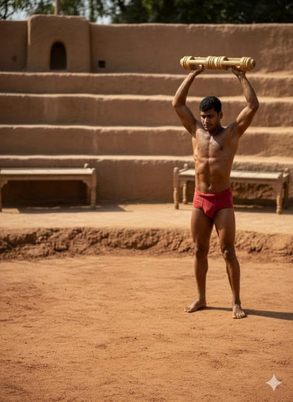 HIH Enterprises - Sheesham Wooden Sumthola Mugdar (Indian Clubs) – Indian Fitness Equipment for Home Gym & Outdoor Training Biceps & Shoulder Strength