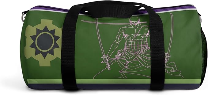 Anime Gym Bag for Women Men - Large Capacity Waterproof Workout Fitness Travel Sports Bags Fashion Street Camping ExpandaCLe Carry On Duffle Bag For Couple (Green Zzro) PTY