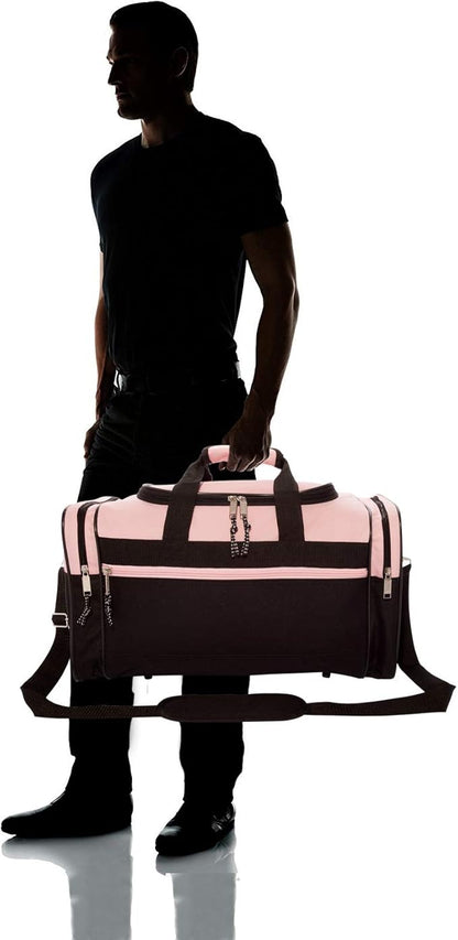 DALIX 17" Blank Duffle Bag Duffel Bag Travel Size Sports Durable Gym Bag