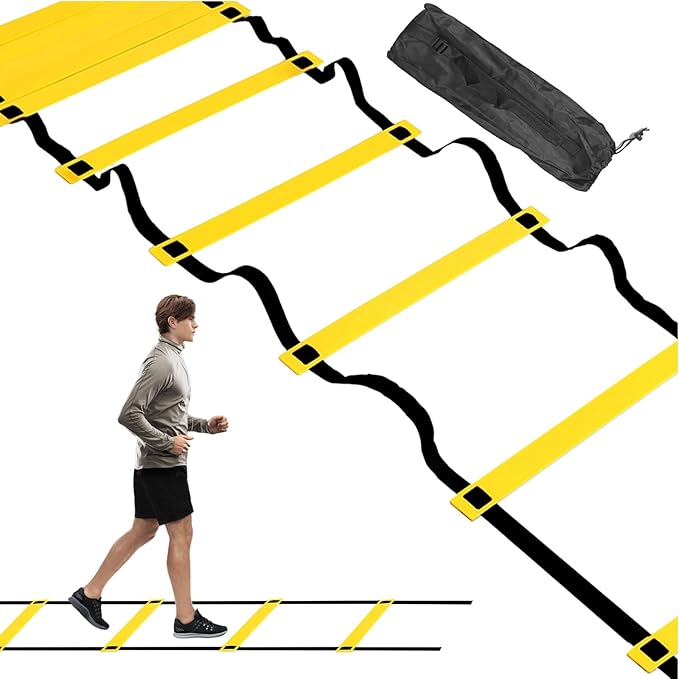 Training Ladder - Agility Training Ladder, Portable Speed Ladder | Multifunctional Training Ladder, Balance Training Tool, Workout Ladder Exercise Tool, Playing Field Equipment Speed Ladder for Kids
