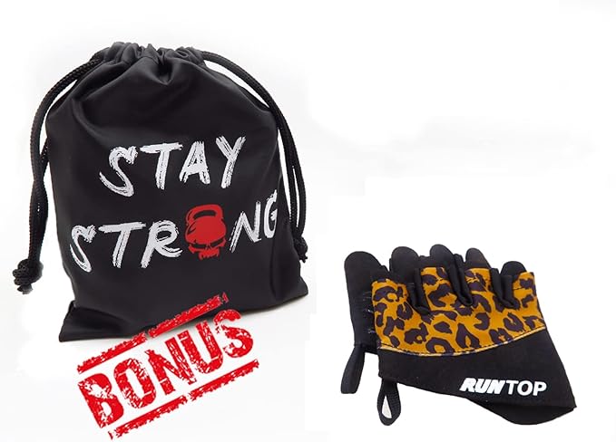 Workout Gloves Weight Lifting Grips with Silicon Padding by RUNTOP - Exercise Gloves Perfect for Women Men Cross Fitness Training WODS Weightlifting Bodybuilding Powerlifting Gym Fitness