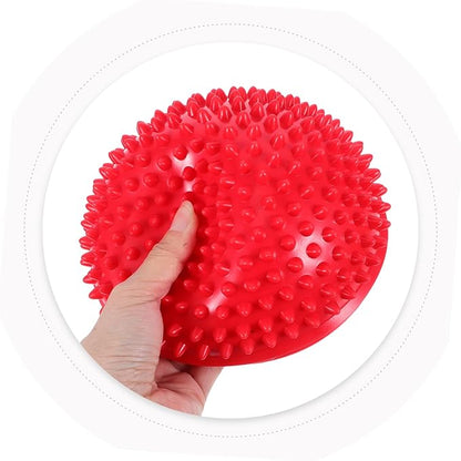 GALPADA 4 Pcs Hedgehog Balance Balls Domed Stability Trainer Dots for Kids Adults Spiked Fitness Balance Equipment for Coordination Sensory Integration Yellow Red Green Purple