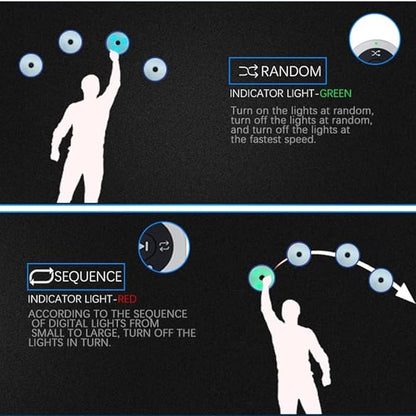 Reaction Training Flash Reflex LED Light, Agility Reaction Training Kit for Fencing, Basketball, Boxing (Blue)