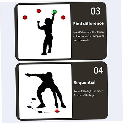 4Pcs/Set Reactions Training Lights, 4 Modes Speed Reactions Lights Training with USB Charging for Fitness, Basketball, FootballChristma