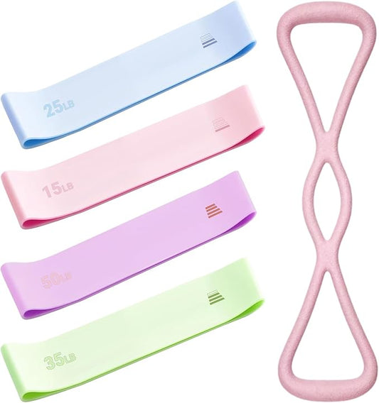 Home Pilates Essential Kit for Women, Pilates Equipment Set with Pelvic Floor Trainer, Resistance Bands for Beginners Home Workouts