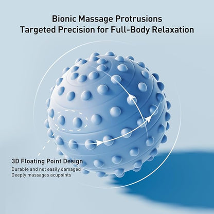 Spiky Massage Balls for Feet,4 Pcs 1.9'' Hard Lacrosse Ball Deep Tissue Recovery Tool,Trigger Point Ball for Myofascial Release & Trigger Point Therapy(Blue)