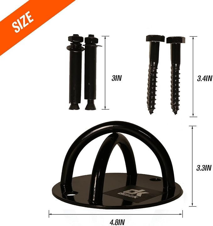dimok Battle Rope Anchor Ceiling Mount for Suspension Straps Yoga Swing Brackets Resistance Trainer Yoga Trapeze Wall Mount Anchor for Gymnastic Rings Boxing Equipment Heavy Bag …