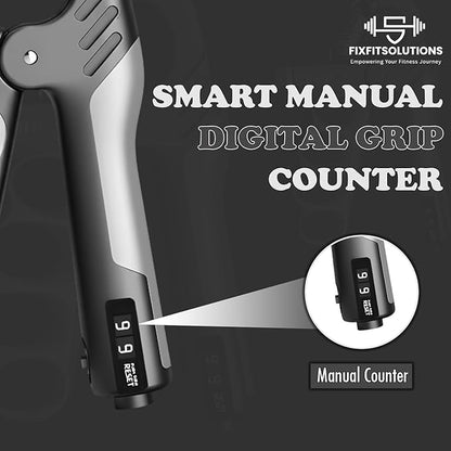 Adjustable Grip Strength Trainer Hand Gripper for Grip Strength, Forearm & Wrist Strengthener, Hand Exerciser for Strength Training & Therapy 11-220Lbs(5-100KG) | Gray