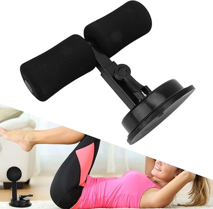 Sit Up Bar for Floor, Abdominal Muscle Exercise, Portable Sit Up Tool Exercise Equipment Assistant Device with Self Priming Suction Cup,Body Shaping (Black)
