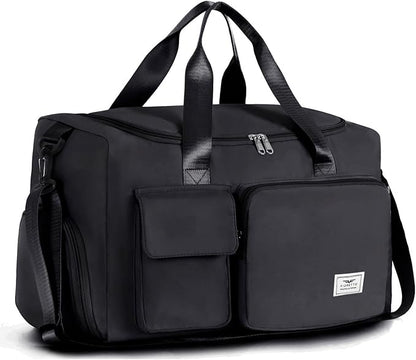FIORETTO Women's Gym Duffle Bag with Shoes Compartment, 30L Capacity, Ideal for Travel, Gym, Sports, Duffel, Weekender