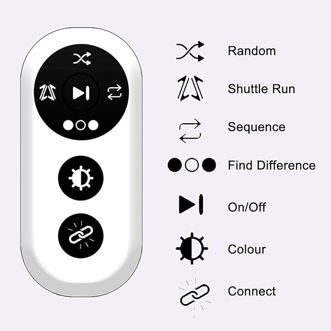 Agile Fitness Sports Training Light,Smart Reaction Training Light,USB Charging Design,Four Light Colours,Children's Football and Basketball Speed Training, 8-Light Version