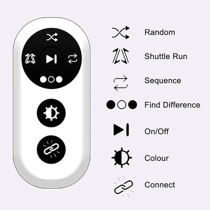 Agile Fitness Sports Training Light,Smart Reaction Training Light,USB Charging Design,Four Light Colours,Children's Football and Basketball Speed Training, 8-Light Version