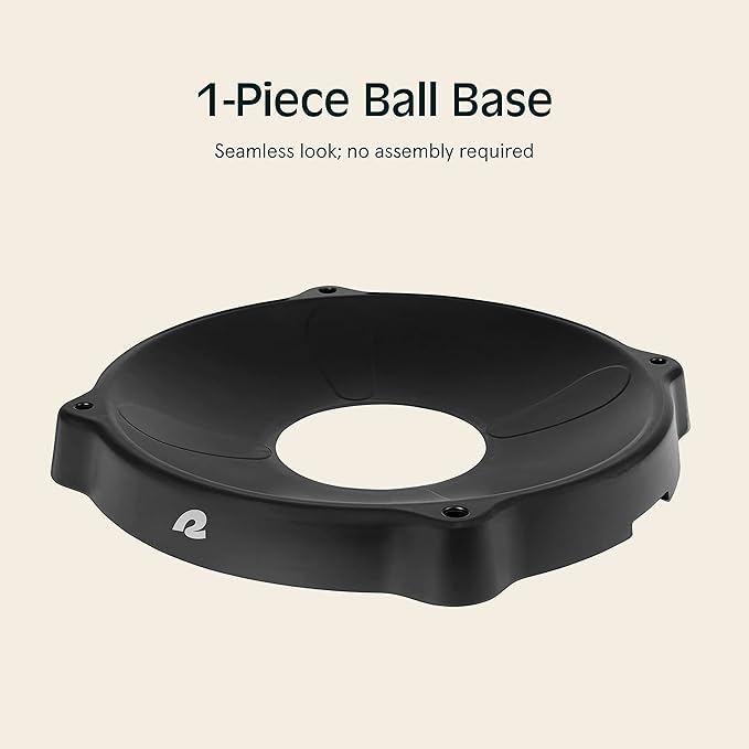 Retrospec Exercise Ball Base - Versatile Yoga and Pilates Accessory, Fits 45, 55, 65, 75cm Balls, Durable ABS Plastic Construction