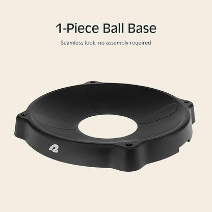 Retrospec Exercise Ball Base - Versatile Yoga and Pilates Accessory, Fits 45, 55, 65, 75cm Balls, Durable ABS Plastic Construction