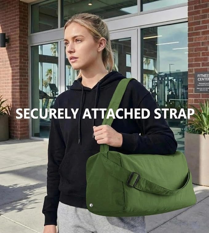 Small Gym Bag for Women with Shoes Compartment, Stylish Duffle Travel Bag for Plane, Lightweight Duffle Bag for Women & Men, Sport Gym Tote Bag with Wet Pocket for Yoga, Pilates, Swimming