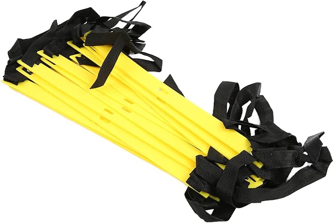 Competitive Sports Ladder Football Speed Rope for Training 6M 12RungYellow Athletic Supplies (Yellow)