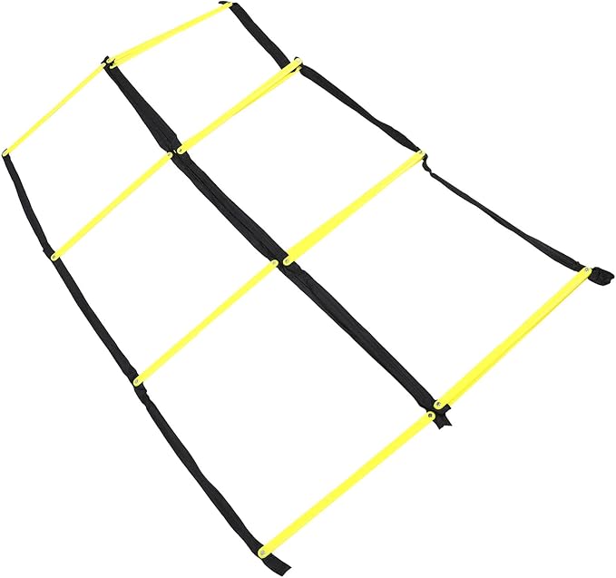 Cabilock Agility Ladder Football Speed Training Ladder with Soft Rungs for Footwork and Coordination Drills Yellow Sports Fitness Equipment for Athlete Training