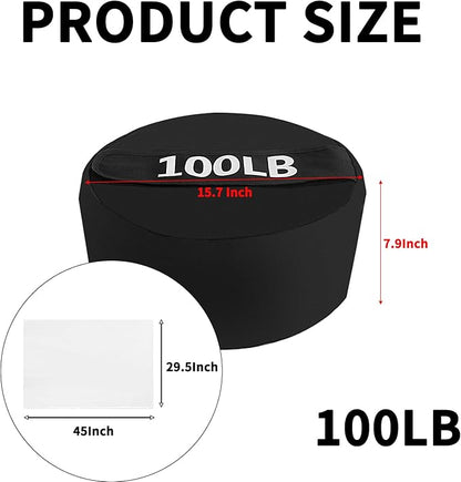 Adjustable Sandbag for Weight Training：100 LB Heavy Duty Sand Bags for Fitness & Workout, Gym & Home Exercise Equipment for Men or Women (Sand Not Included)