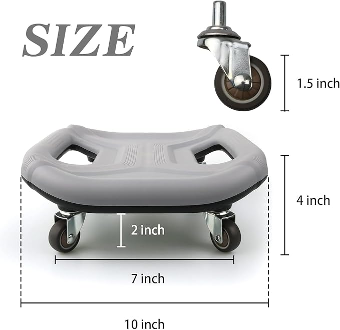 Core Coaster Abdominal Abs Training Machine Equipment, Ab Wheel Roller Exercise for Home Gym, Waist Strength Trainer with a Kneel Mat (Grey)