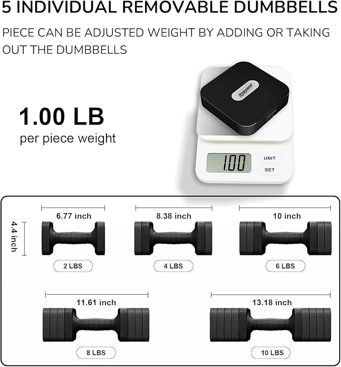 16LBS/20LBS Dumbbells Sets Adjustable Dumbbell Set Hand Weights for Women Men Free Weights Dumbbells Set Exercise Fitness dumbbell sets of 2 for Home Gym Workout Strength Training Equipments
