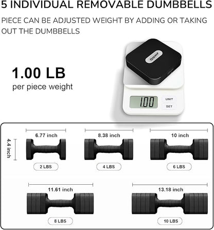 16LBS/20LBS Dumbbells Sets Adjustable Dumbbell Set Hand Weights for Women Men Free Weights Dumbbells Set Exercise Fitness dumbbell sets of 2 for Home Gym Workout Strength Training Equipments