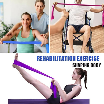 Hip Resistance Bands Set with Exercise Band, 3 Levels, Carry Bag and Guide, Multi-Colour
