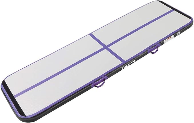 Inflatable Gymnastics Mat 10ft/13ft/16ft/20ft/ Air Tumbling Track Mats 4/8 inches Thick for Home Use/Training/Cheerleading/Yoga/Water with Pump