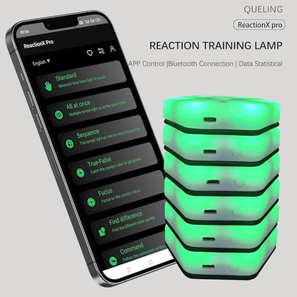 ReactionX Reaction Training Light lamp ReactionX pro Speed Agility Response Equipment Basketball Boxing fencingPhysical Rehabilitation of Flash Reflex traing System 6light+app…